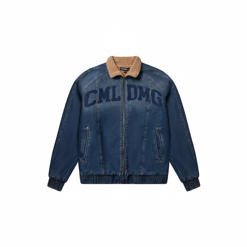 Criminal Damage Logo Stencil Denim Jacket