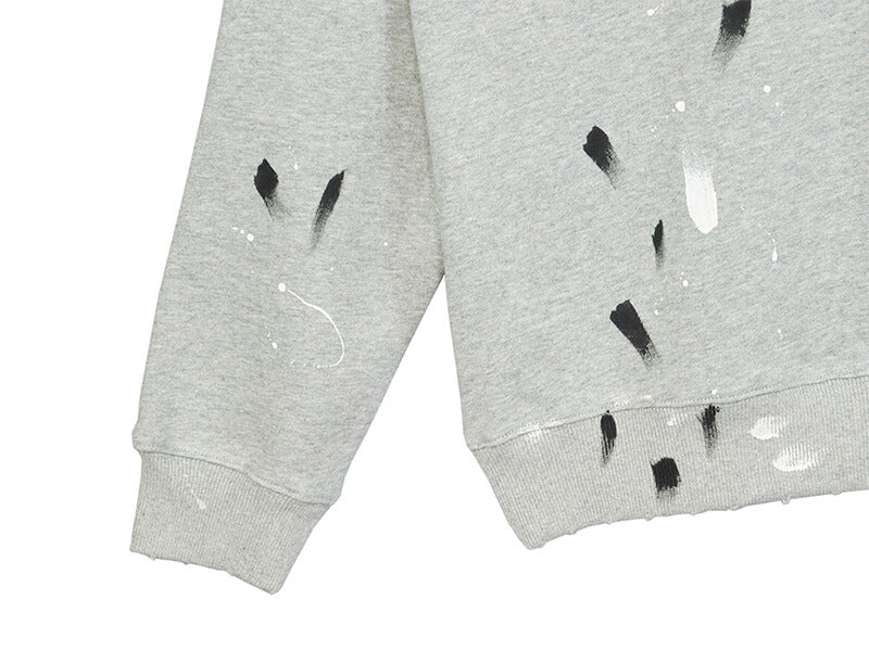 Amiri Paint Splatter Hoodie Grey