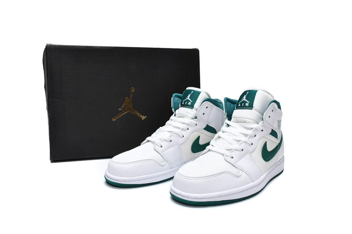 Air Jordan 1 Mid White Mystic Green Reps Sneaker CD6759-103