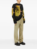 MSGM rose intarsia print jumper
