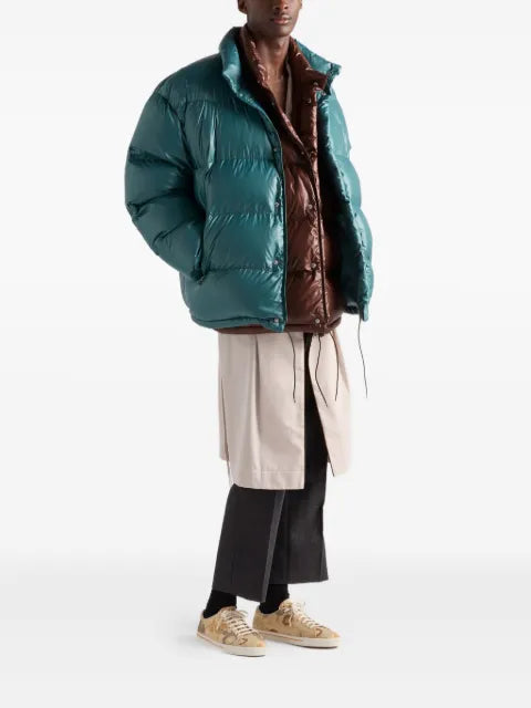 Prada triangle-logo padded jacket