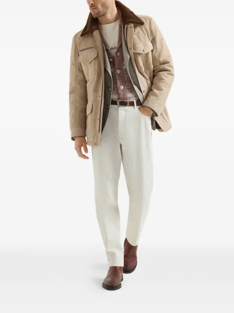 Brunello Cucinelli alpaca, cashmere and wool nordic-jacquard cardigan