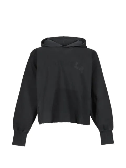 Maison Margiela logo-patch raw-cut hoodie
