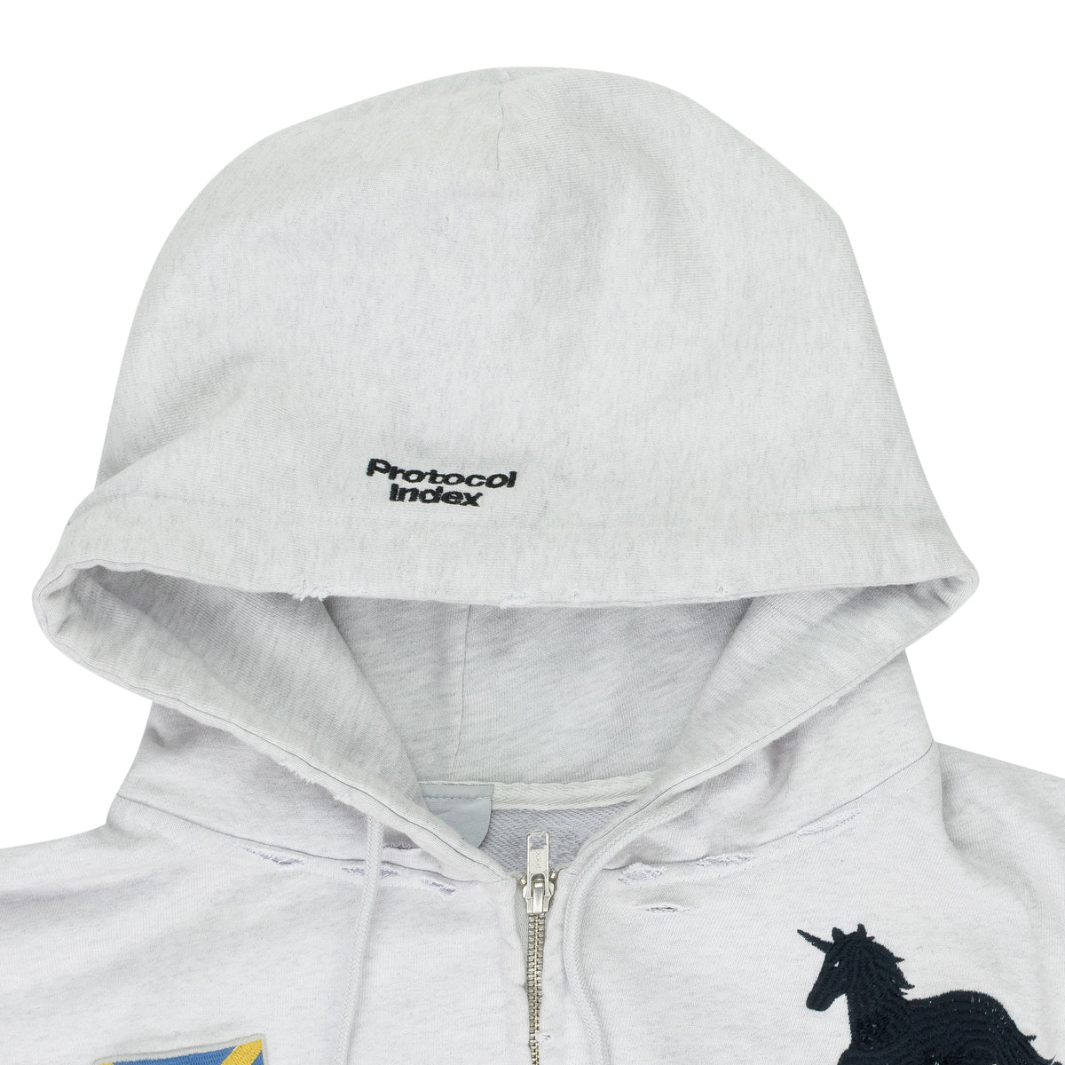 WHITE BUTTIVORE ZIP HOODIE