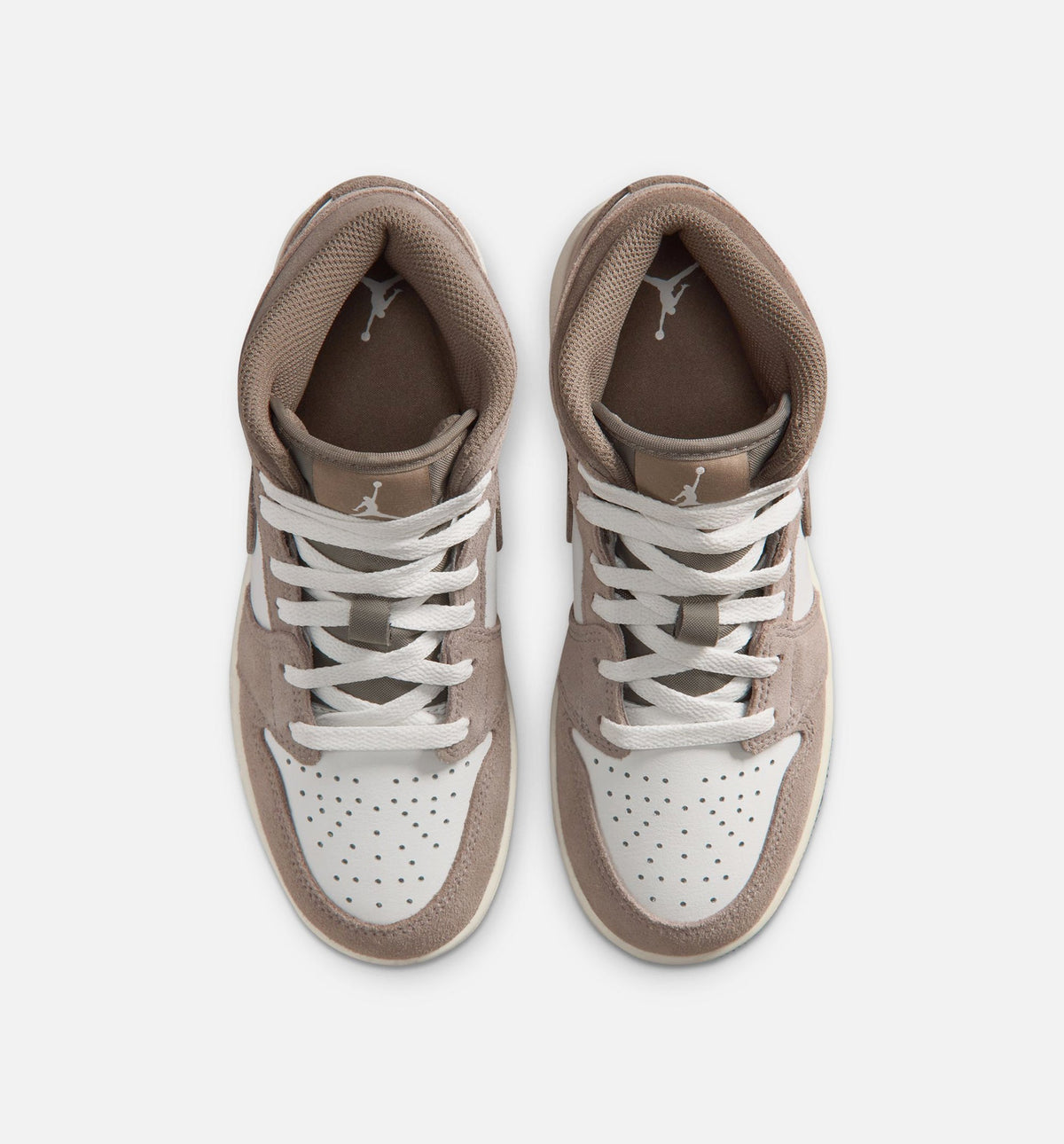 Air Jordan 1 Mid Big Kids' Lifestyle Shoes - Enigma Stone/Olive Grey/Summit White