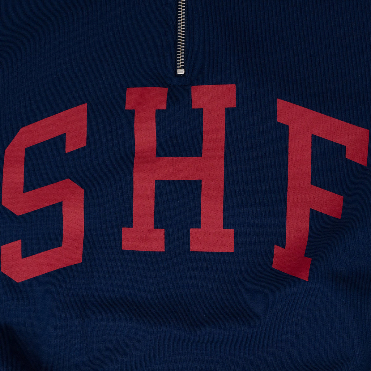 Navy Quarter Zip Knit Sweater