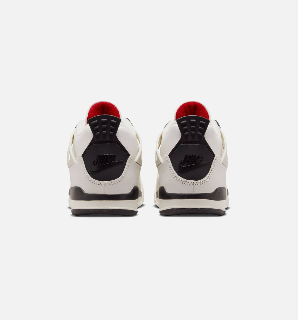 Air Jordan 4 Retro 'Flight Club' Preschool - Sail/Black/University Red