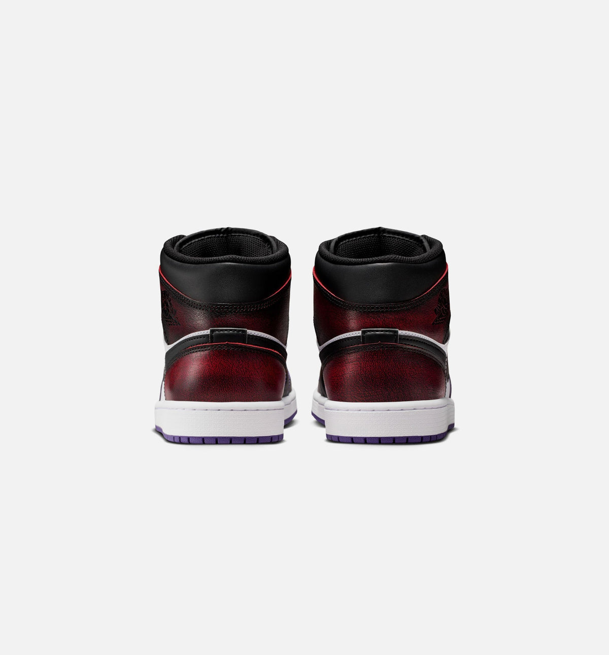 Air Jordan 1 Mid SE Men's Lifestyle Sneakers - True Red/White/Court Purple/Black