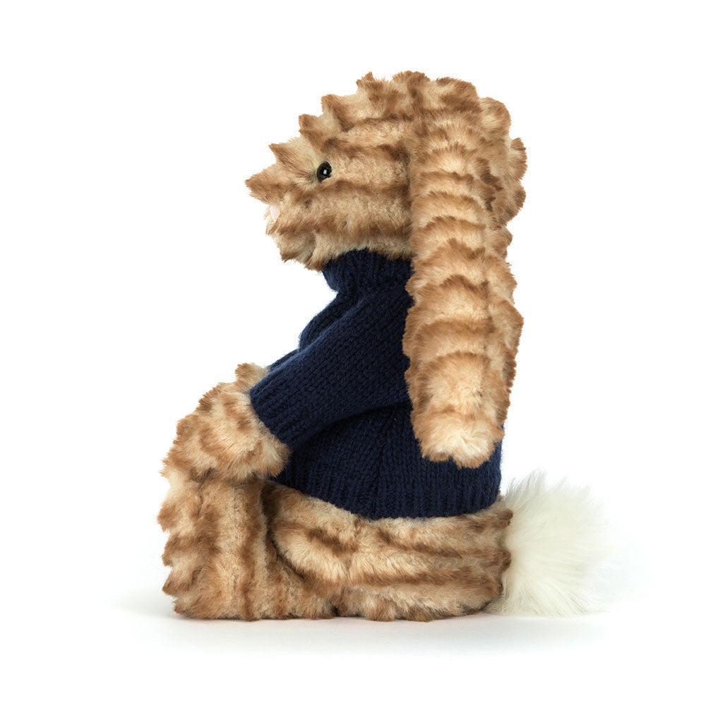 Bashful Luxe Bunny Juniper with Personalized Navy Jumper
