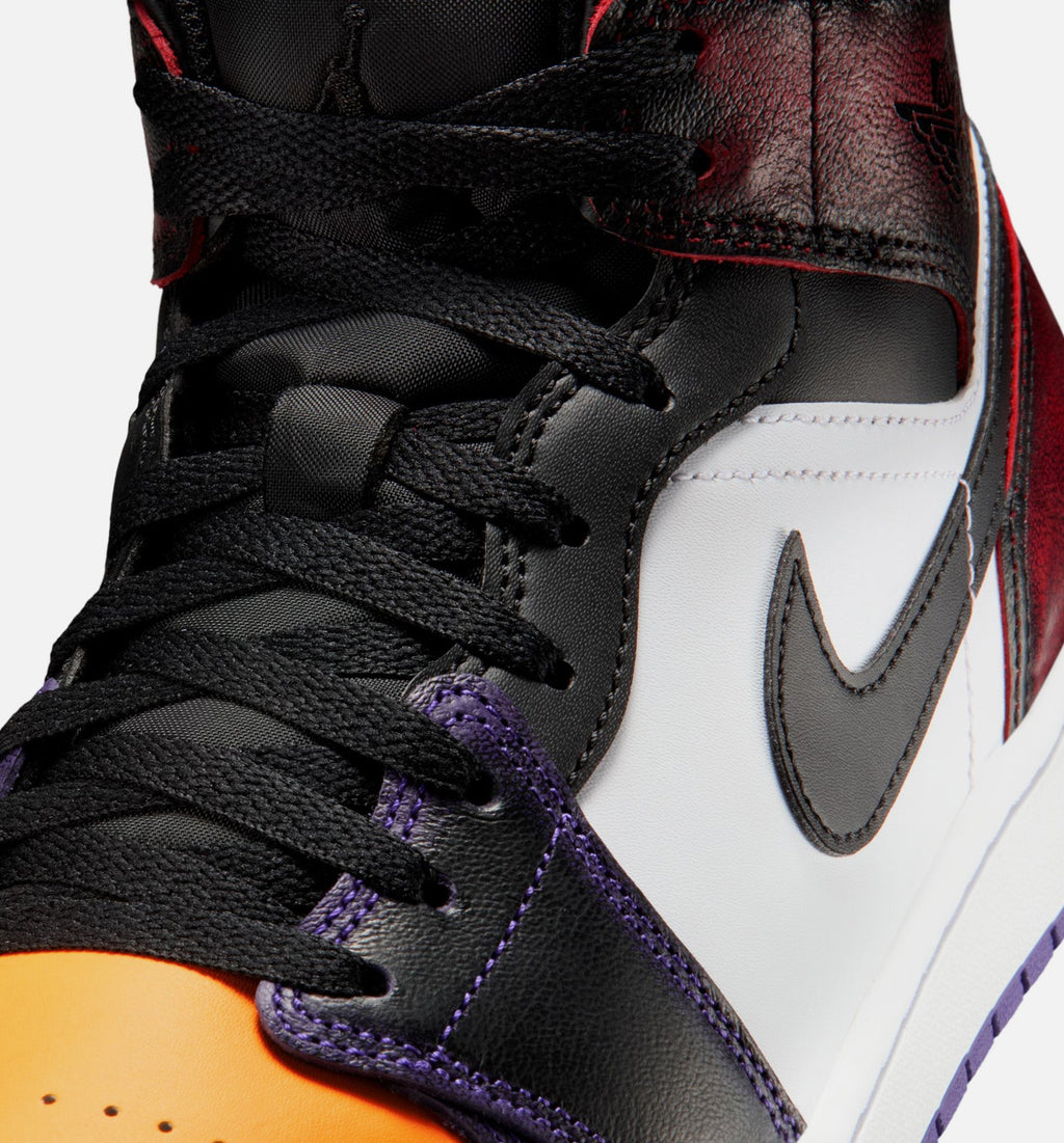 Air Jordan 1 Mid SE Men's Lifestyle Shoes - True Red White Court Purple Black