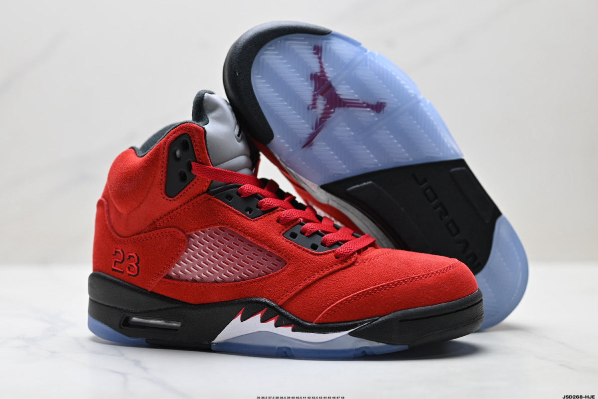 Air Jordan 5 Retro University Red Black Sneakers