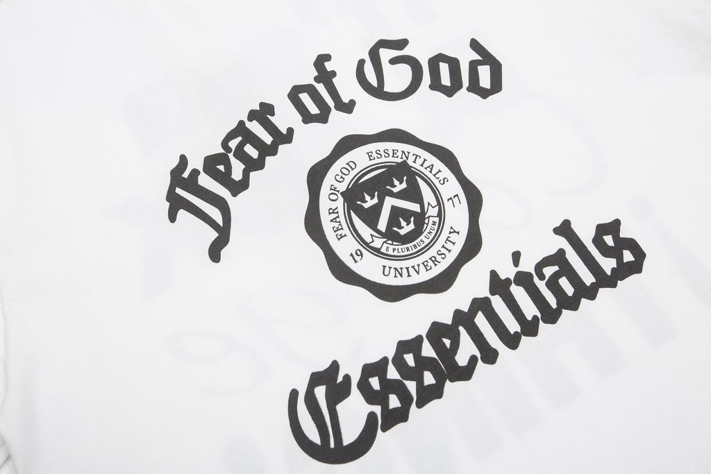 Fear of God Essentials Black College Graphic T-Shirt
