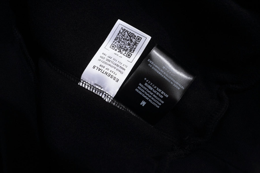 Fear of God Essentials Arched Graphic Hoodie in Black