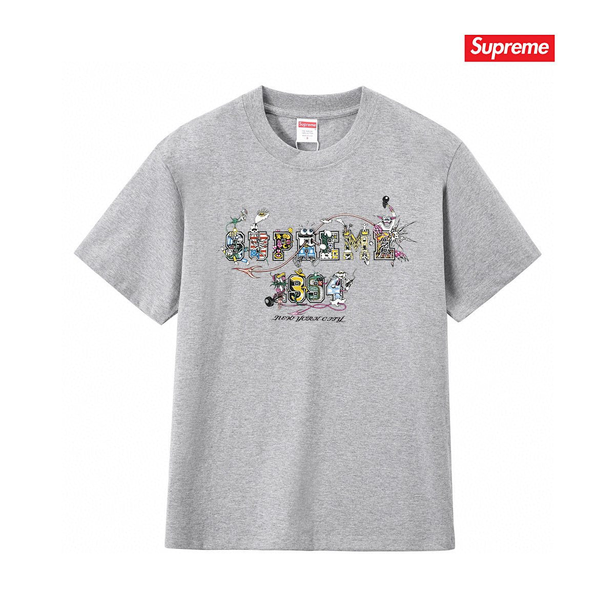 Supreme Cartoon Letter Graphic T-Shirt