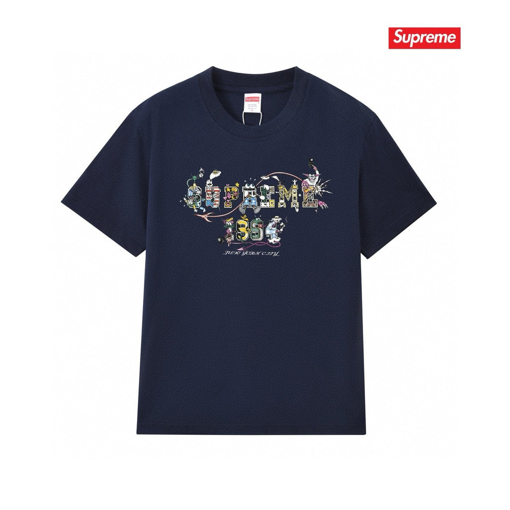 Supreme Cartoon Letter Graphic T-Shirt
