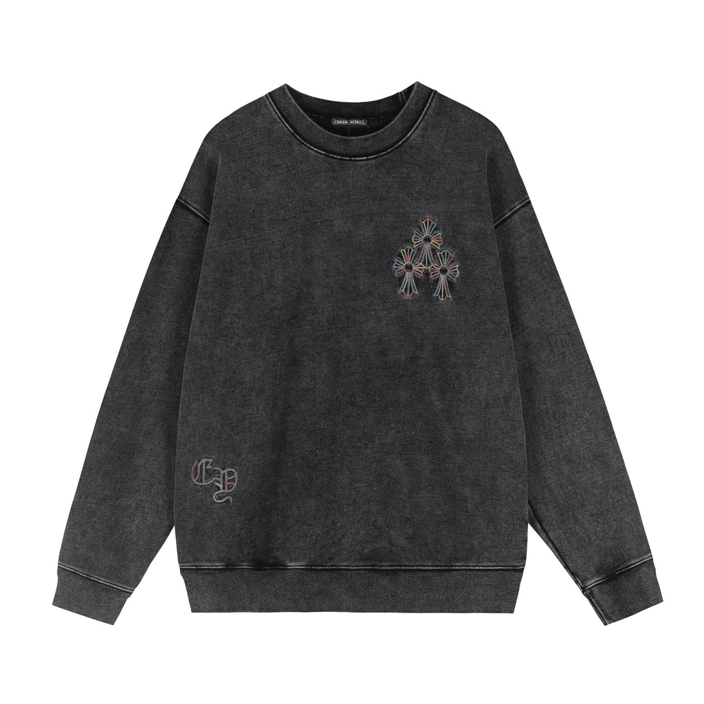 Chrome Hearts Cross Motif Embroidered Crewneck Sweatshirt