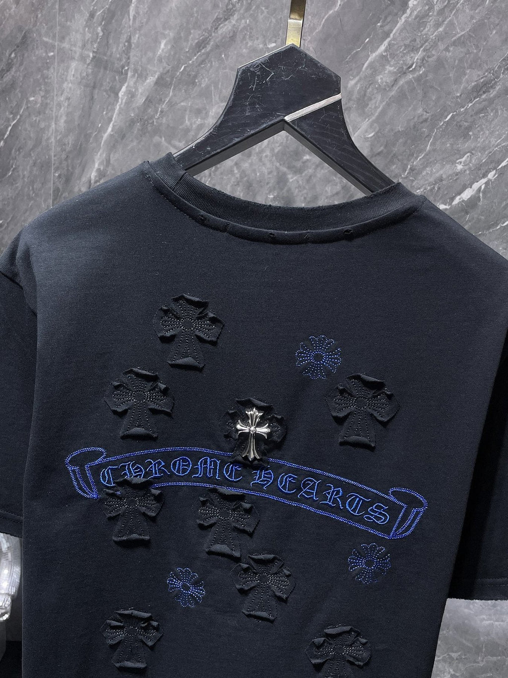 Chrome Hearts Cross Appliqué Graphic T-Shirt