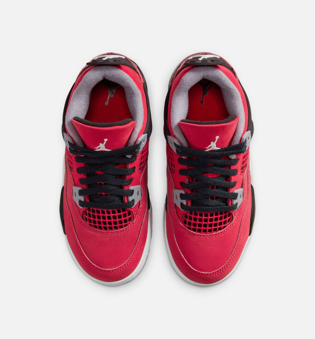 Air Jordan 4 Retro Toro Bravo | Preschool Lifestyle Shoe | Fire Red/White/Black/Cement Grey