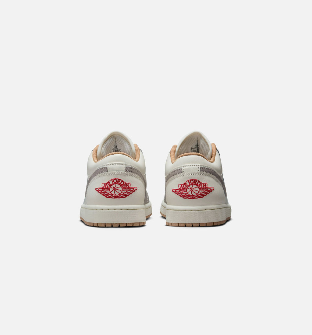 Air Jordan 1 Low Men's Sneakers - Sail / Fire Red / College Grey / Straw
