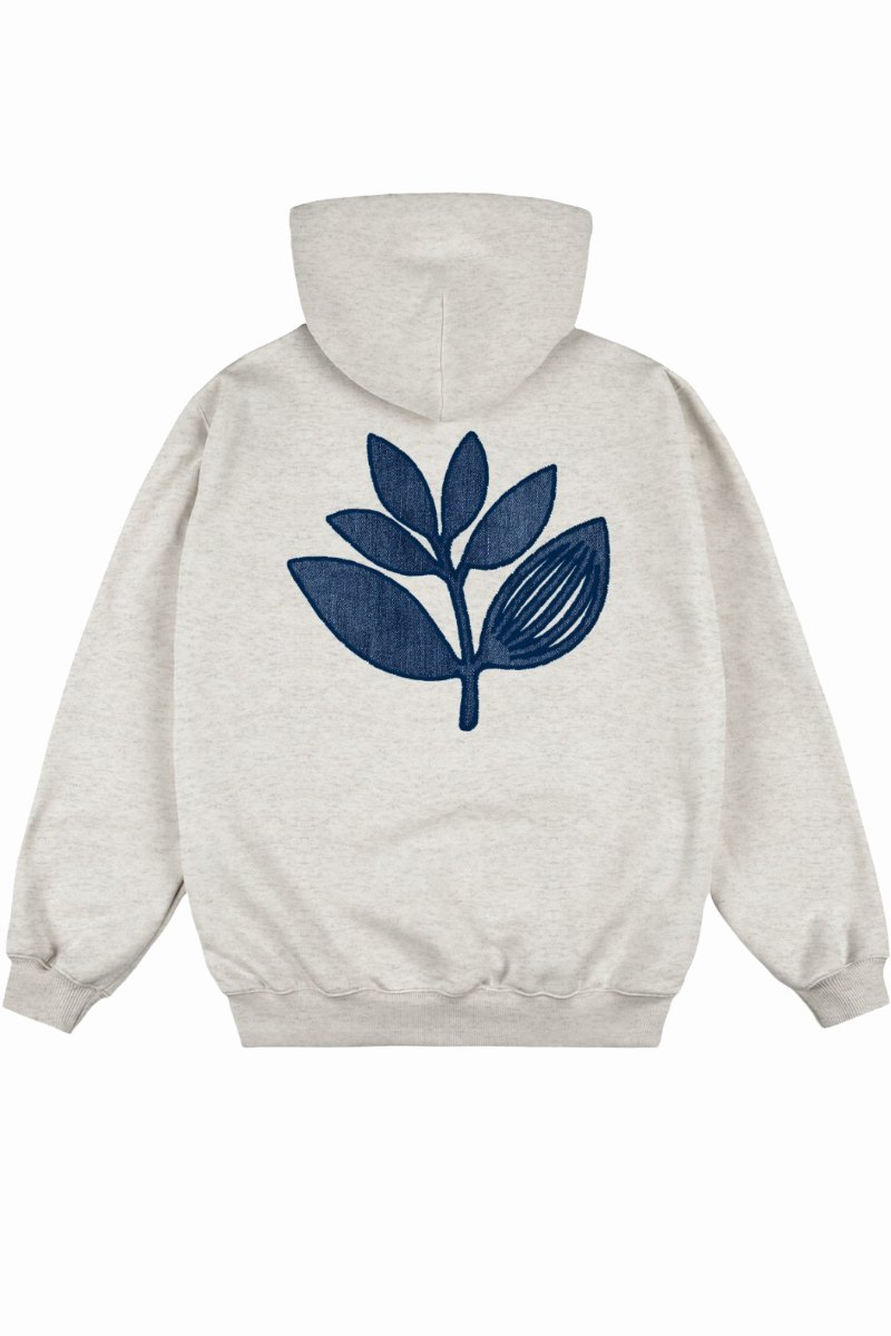 MAGENTA DENIM PLANT HOODIE Ash Heather