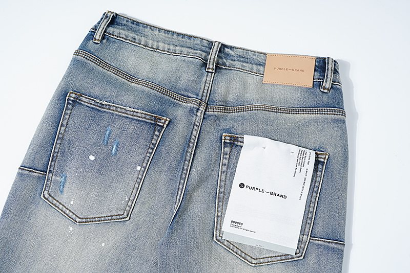 Purple Brand Paint-Splatter Distressed Jeans