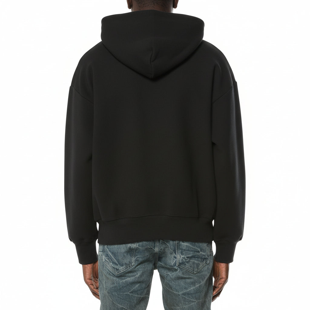 Purple Brand Neoprene Zip Front Hoodie