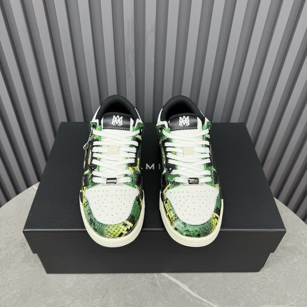 Amiri Green Patterned Low-Top Sneakers