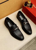 Ferragamo Men's Black Bit Loafers - Low-Profile Sole