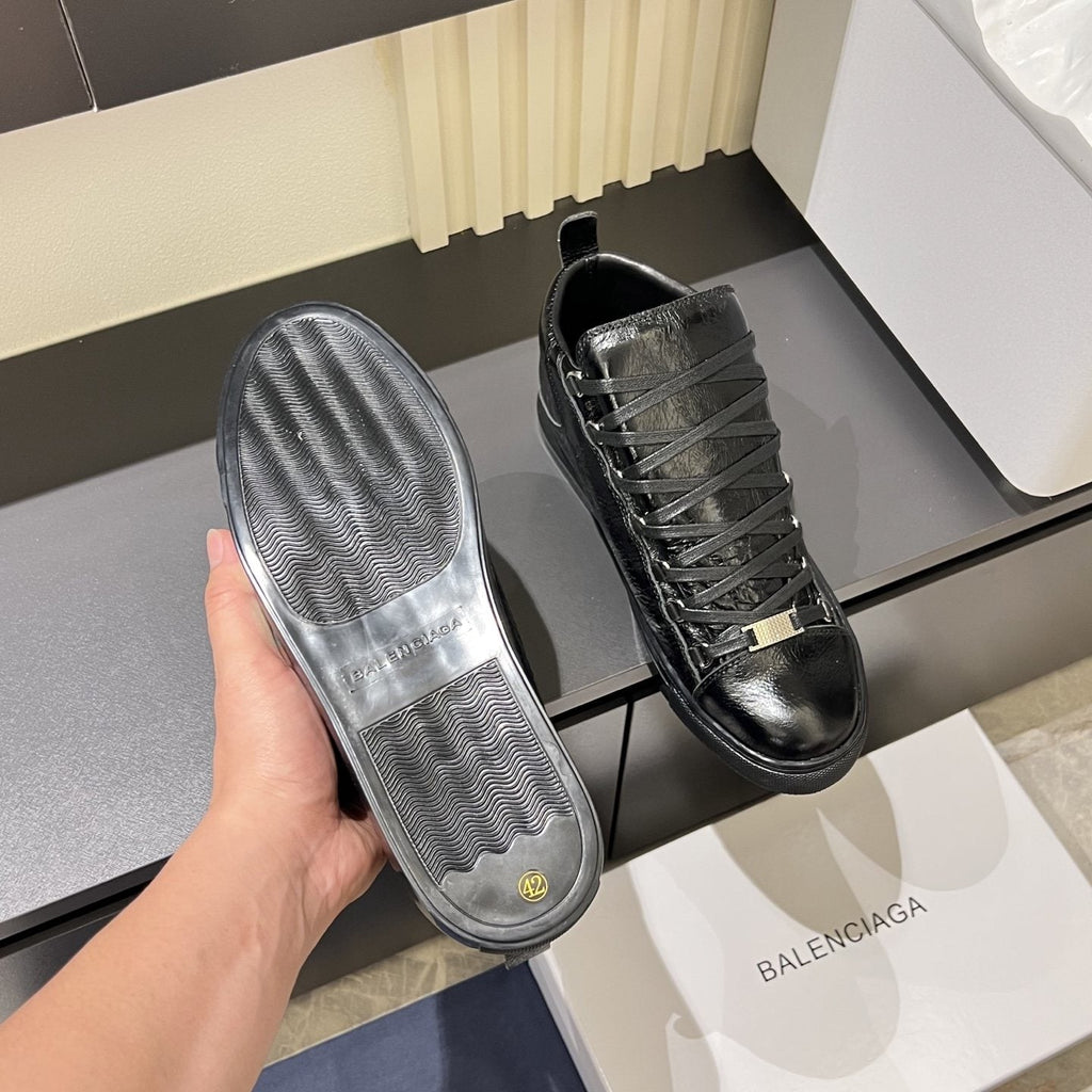 Balenciaga Black Textured High-Top Sneakers