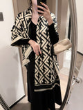 Fendi Geometric Monogram Fringe Scarf