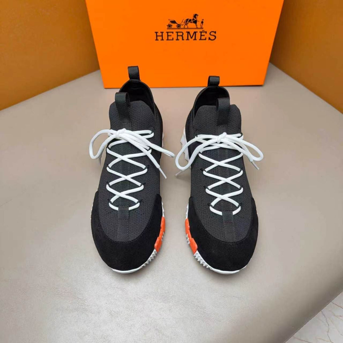 Hermès Layered Knit Sneakers
