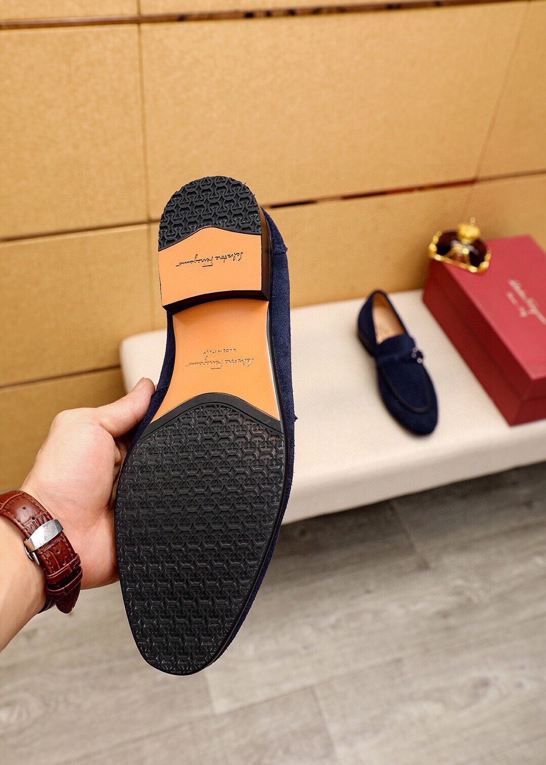 Ferragamo Metal-Accent Loafers