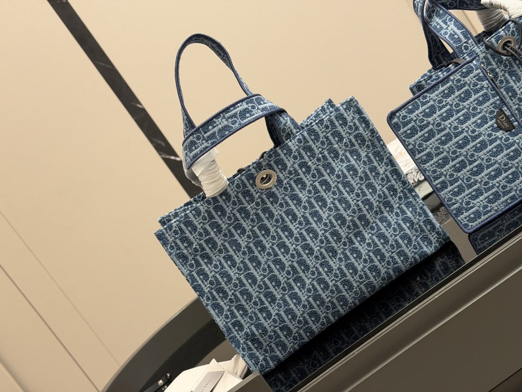 Dior Book Tote Blue Monogram Tote Bag