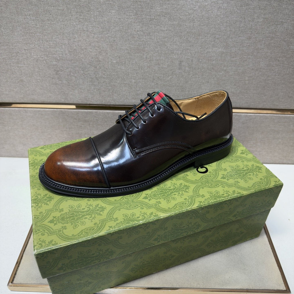 Gucci Men's Stripe-Accent Lace-Up Dress Shoes