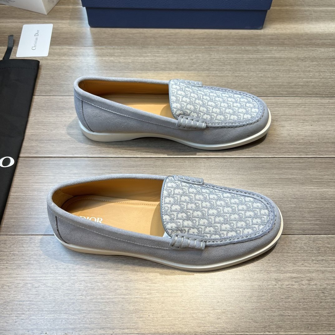 Dior Patterned Vamp Slip-On Shoes