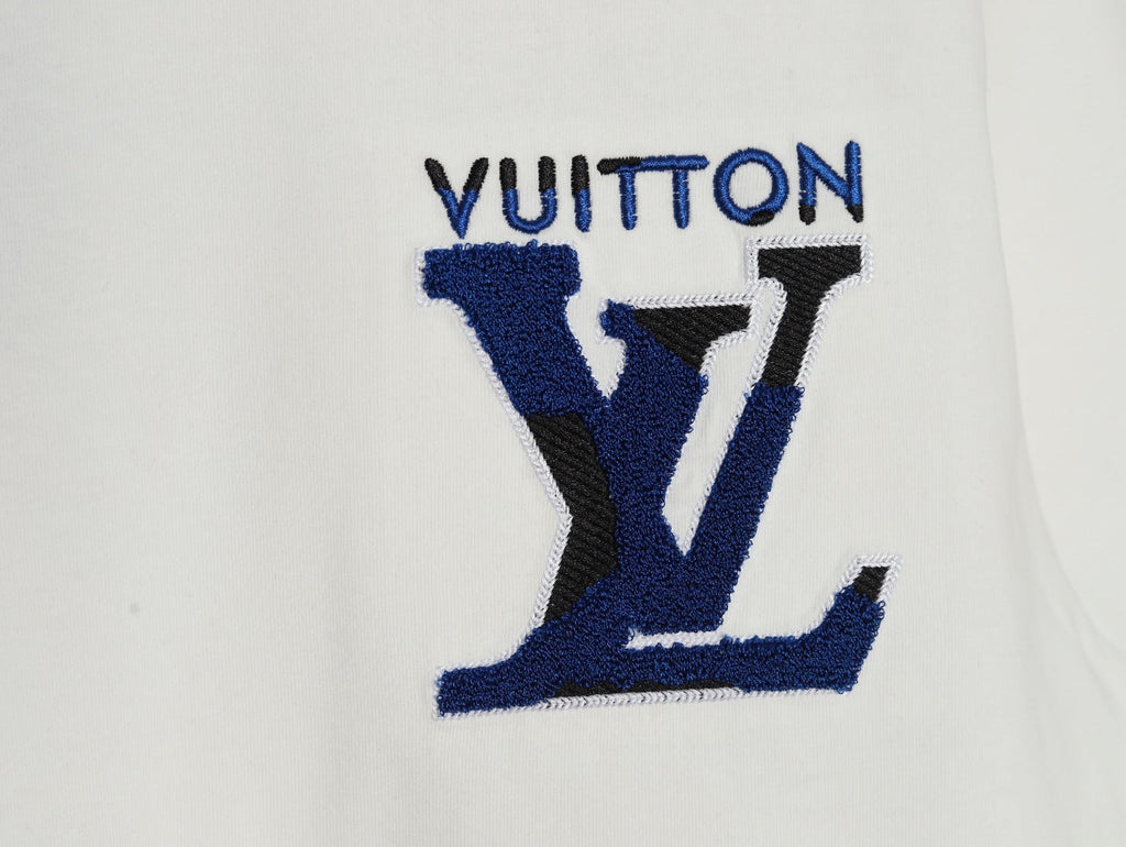 Louis Vuitton LV Chest-Lettering Short-Sleeve T-Shirt - Cream